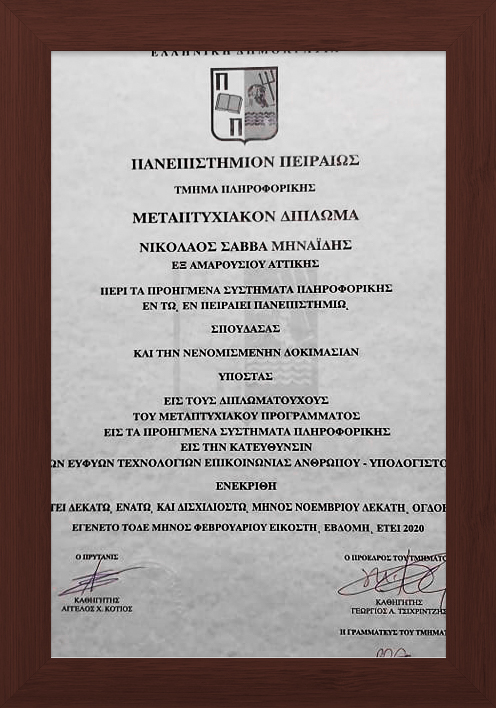 Graduate Nikos Minaidis - The Art of Coding Graduate